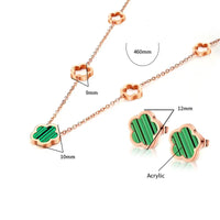 Ohrstecker Und Halskette Set - BlossomMix 