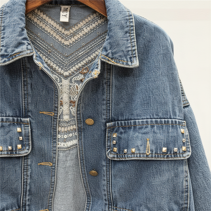 Oversized Denimjacke -  Theresa