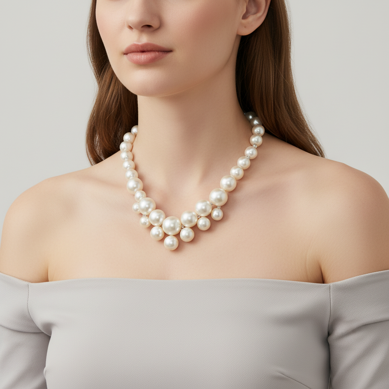 Runde Perlenhalskette - PearlGlow 