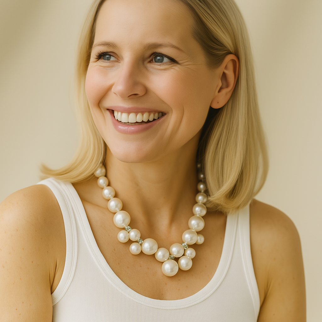 Runde Perlenhalskette - PearlGlow 