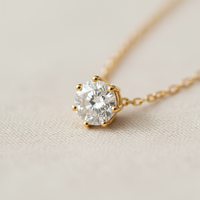 Runde Zirkon-Halskette - GleamChain 