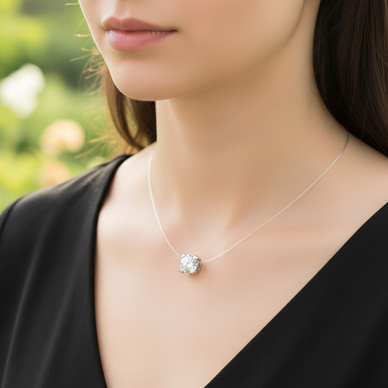 Runde Zirkon-Halskette - ZirconGlow 