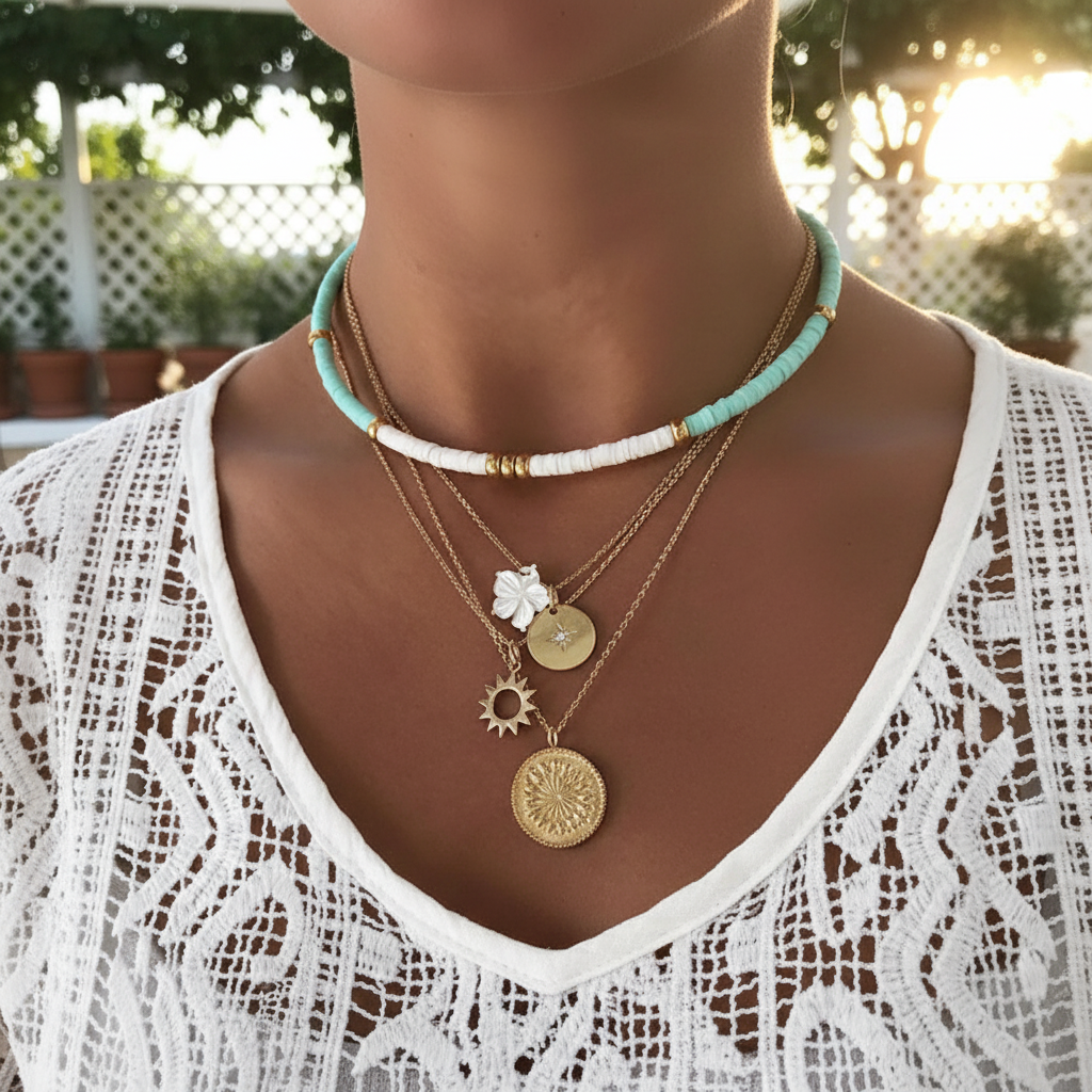 Schichtkette Mit Anhängern - OrnateChoker 