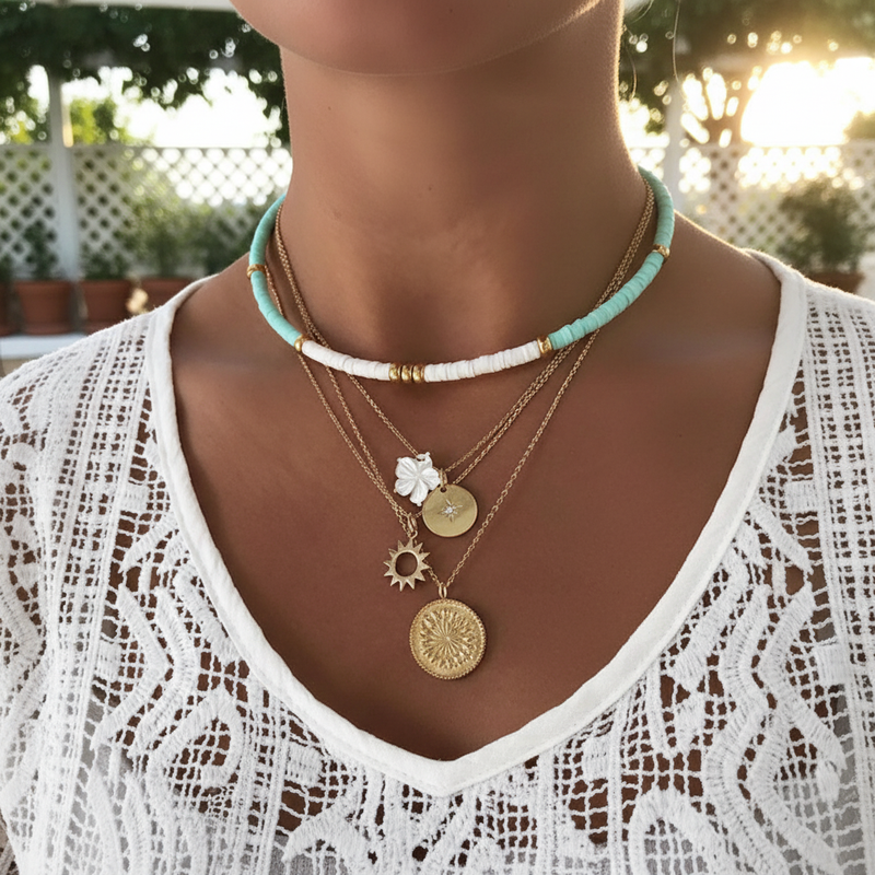 Schichtkette Mit Anhängern - OrnateChoker 