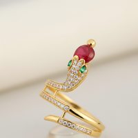 Schlangenring Mit Zirkonia - ZirconRing 