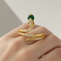 Schlangenring Mit Zirkonia - ZirconRing 