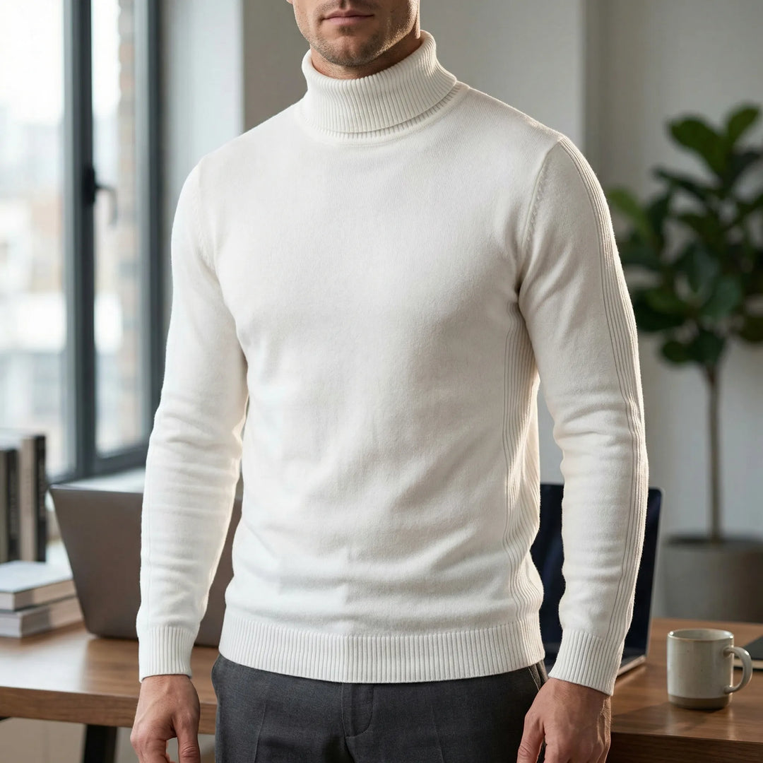 Schmal Geschnittener Rollkragenpullover Für Herren - Dario