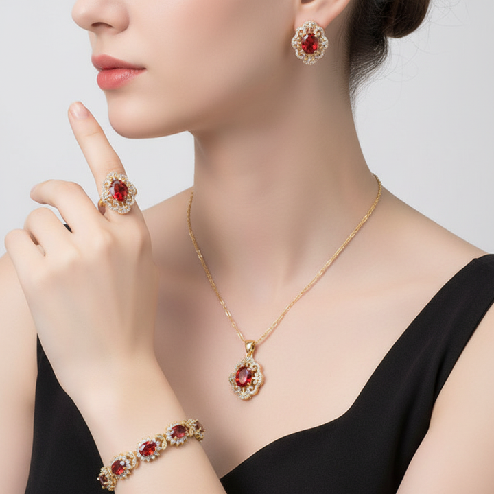 Schmuckset Mit Zirkonia - GlamourEssence 