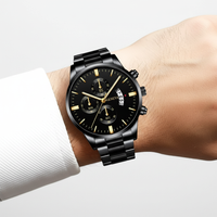 Schwarze Titanstahl Uhr - TitanTime 