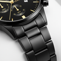 Schwarze Titanstahl Uhr - TitanTime 