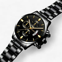 Schwarze Titanstahl Uhr - TitanTime 