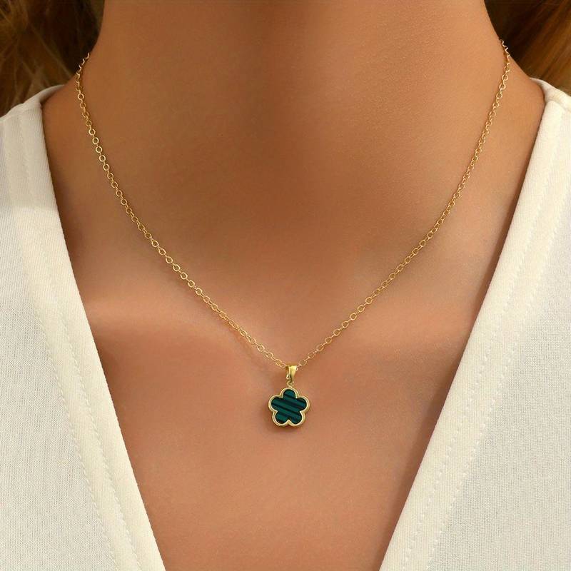 Silberkette Mit Blumenanhänger - FlowerGlow 