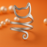 Silberne Katzenring – Verspielt & Stilvoll