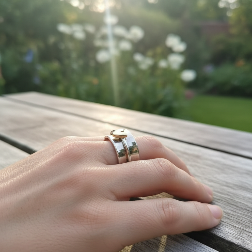 Silberner Ring - VintageHeart 