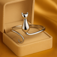 Silberring Mitternachtskatze