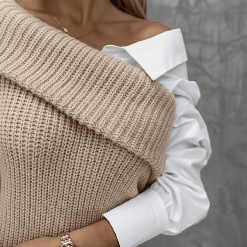 Strickkleid Mit Hemd -  Margarete