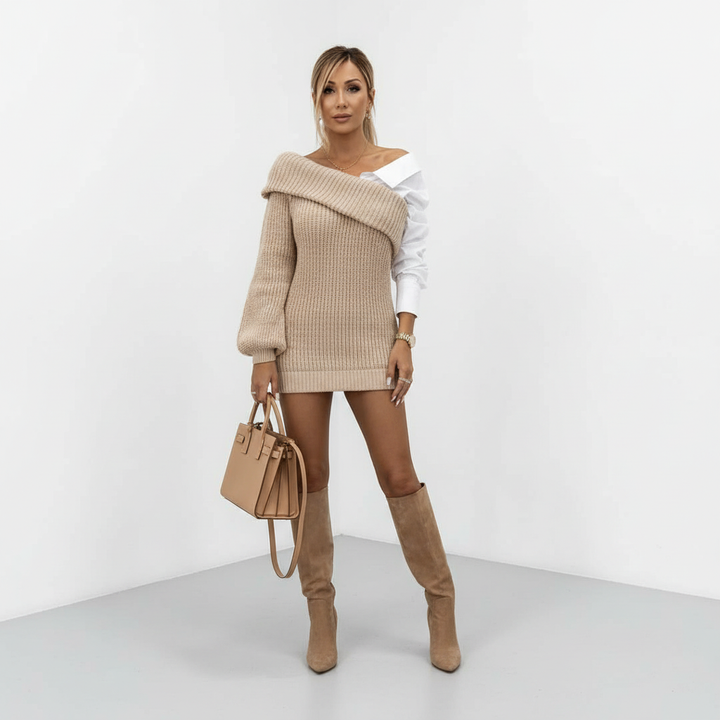 Strickkleid Mit Hemd -  Margarete