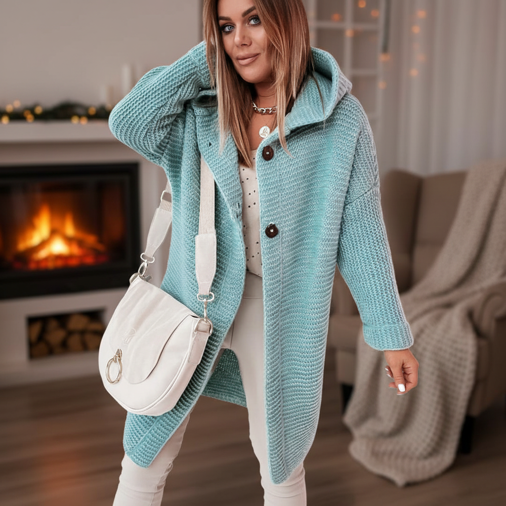 Strickweste Mit Kapuze - Isabella