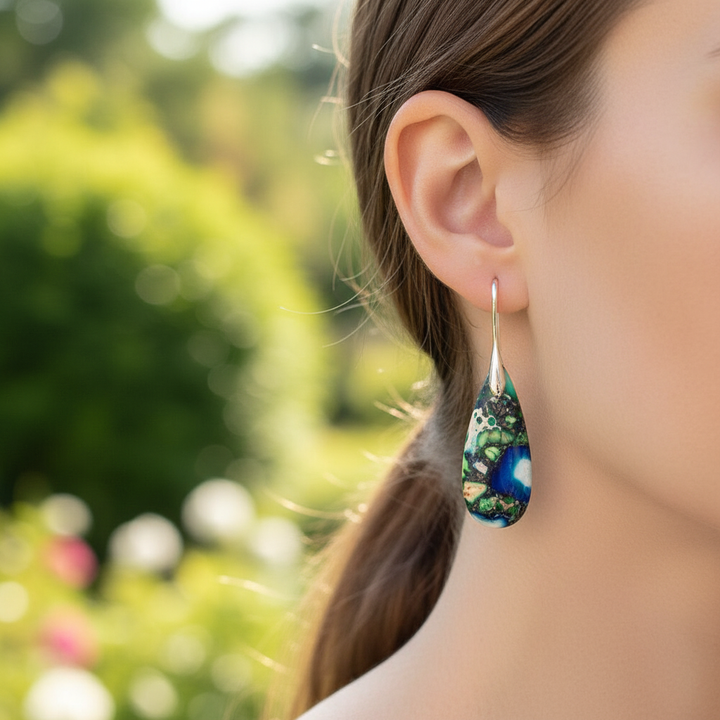 Tropfenförmige Ohrringe - NatureGlow 