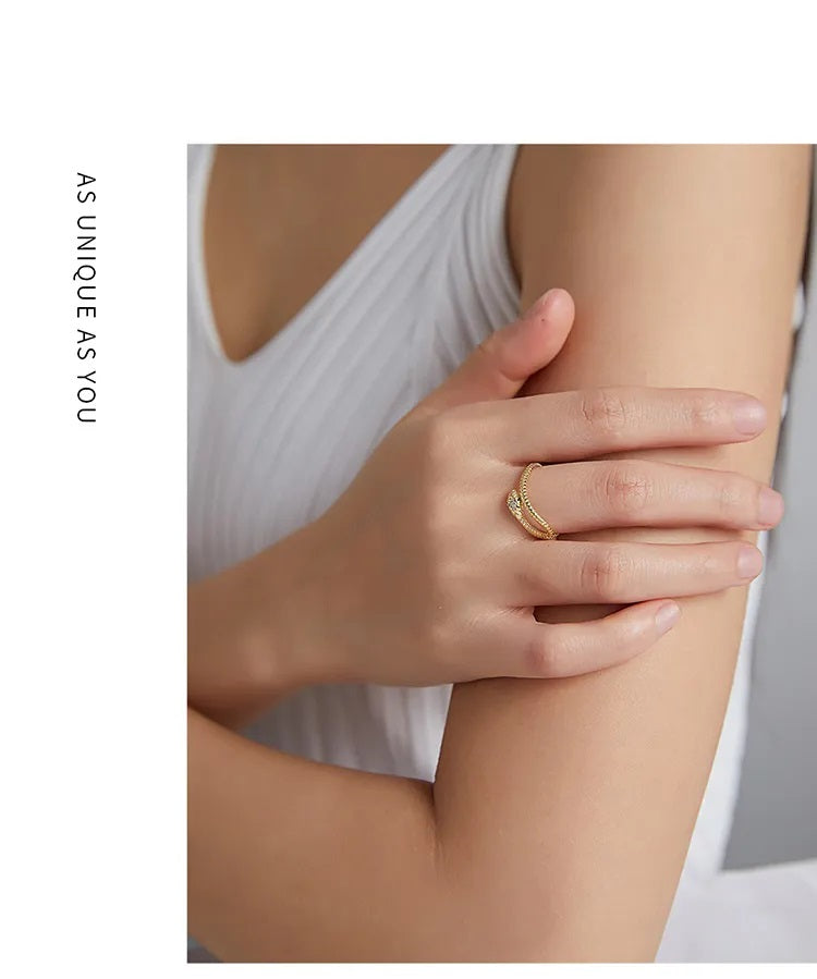 Verstellbarer Schmuckring - SnakeRing 