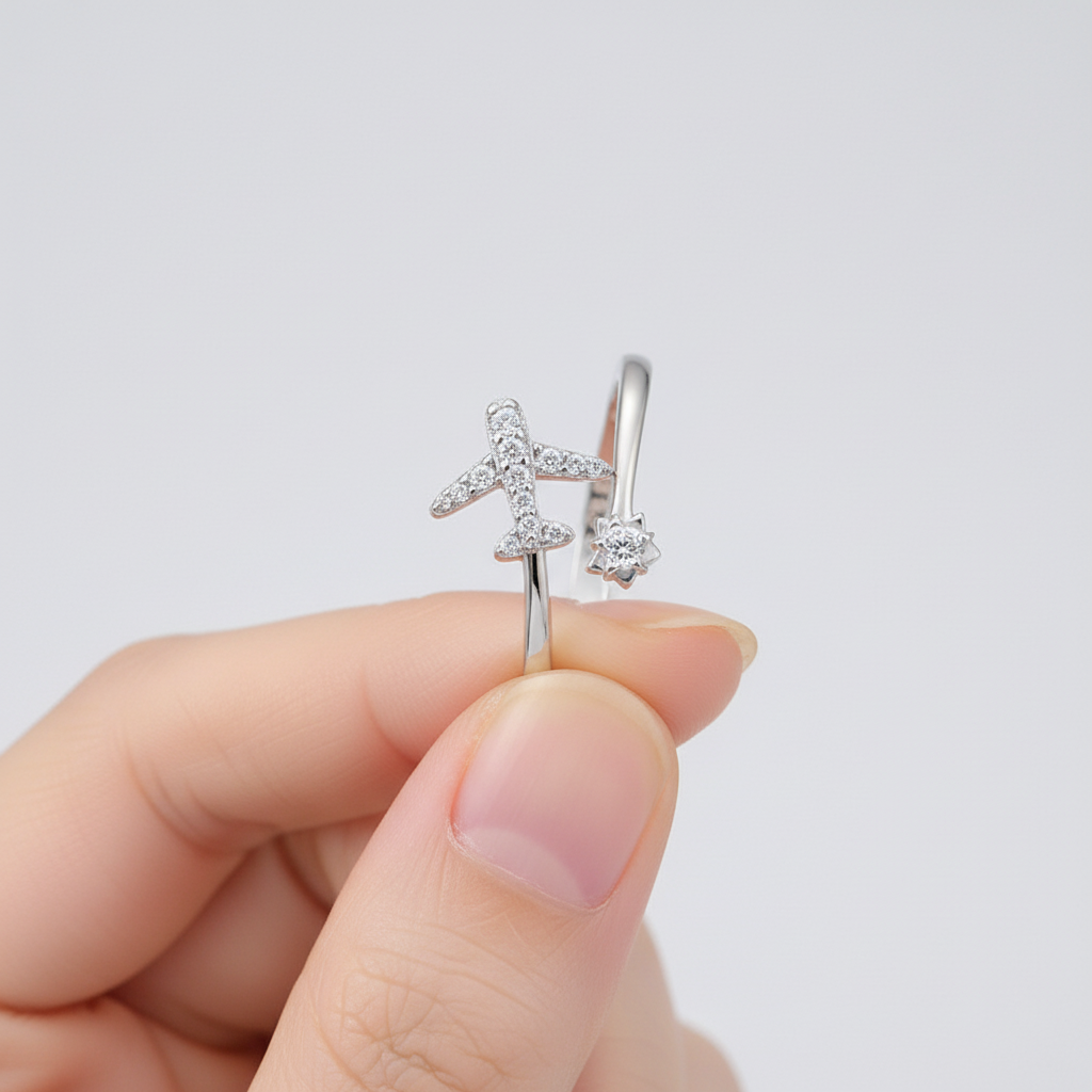 Verstellbarer Silberring - HorizonRing 