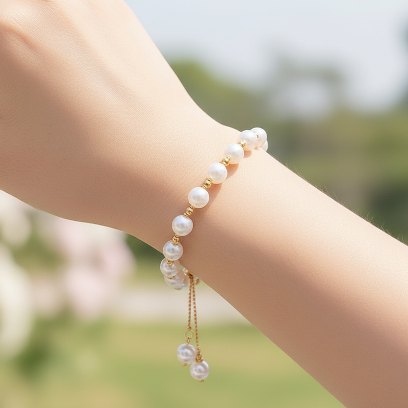 Verstellbares Perlenarmband - PearlMagic 