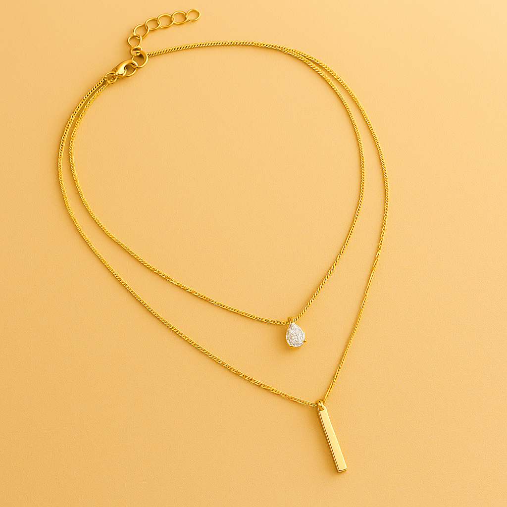 Vintage Tropfen-Zauber Halsketten-Set