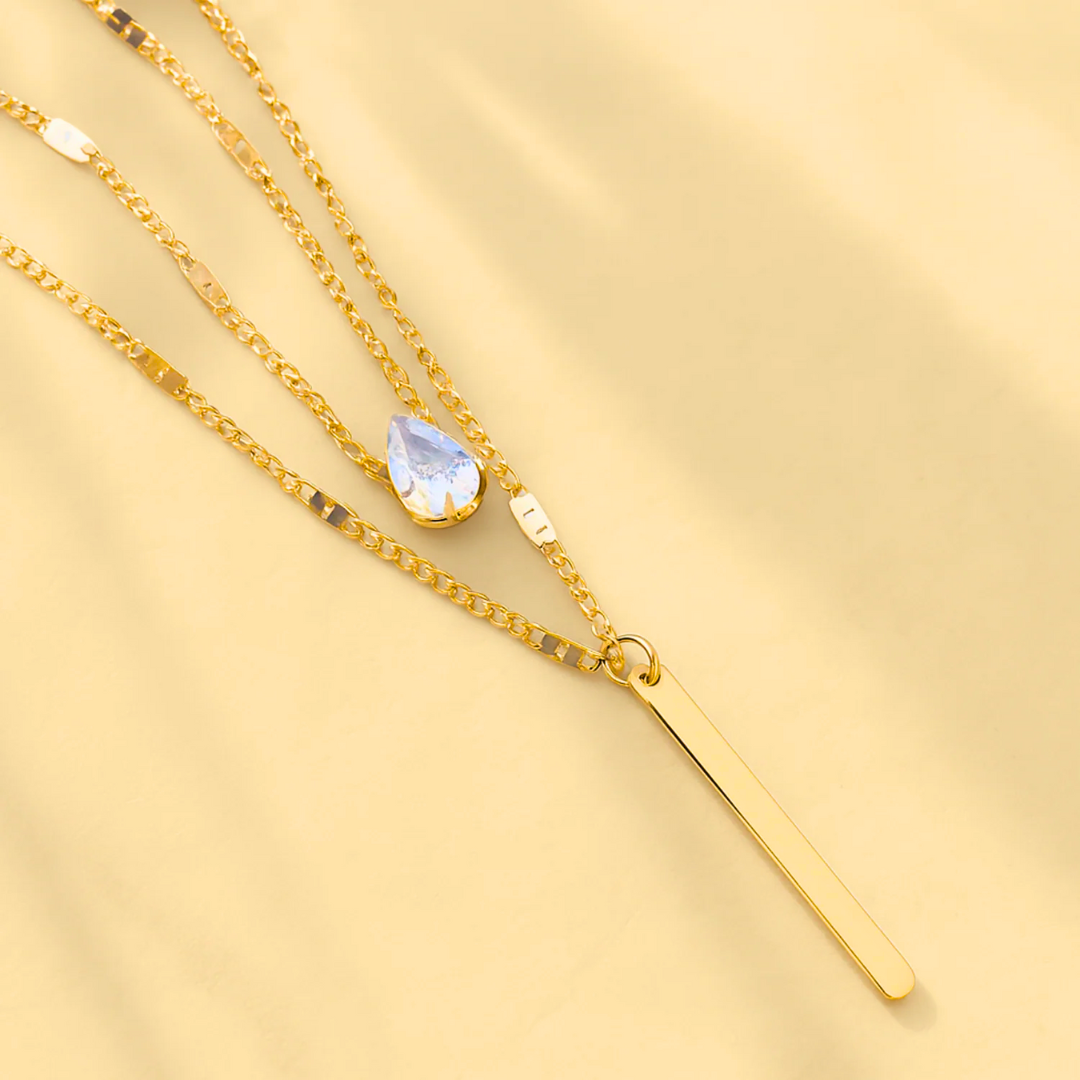 Vintage Tropfen-Zauber Halsketten-Set