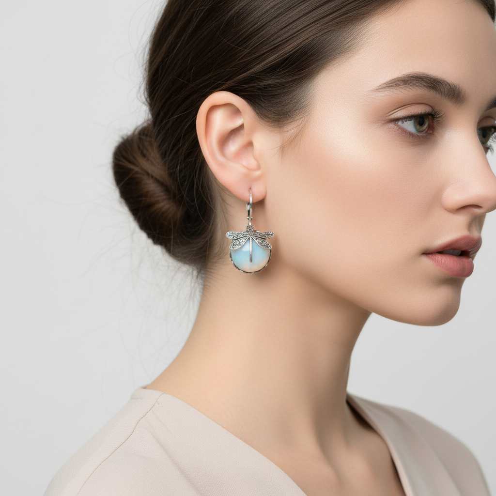 Vintage Tropfenohrringe - DragonflyEarrings 