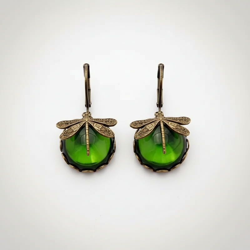 Vintage Tropfenohrringe - DragonflyEarrings 