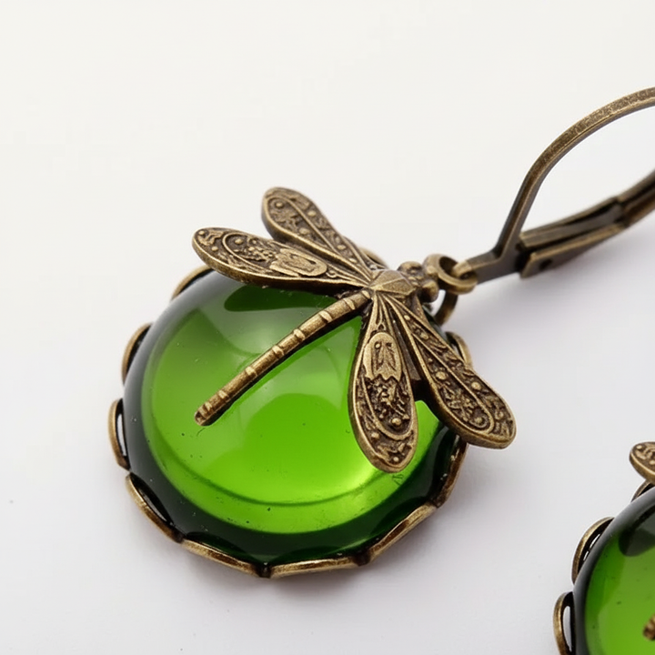 Vintage Tropfenohrringe - DragonflyEarrings 