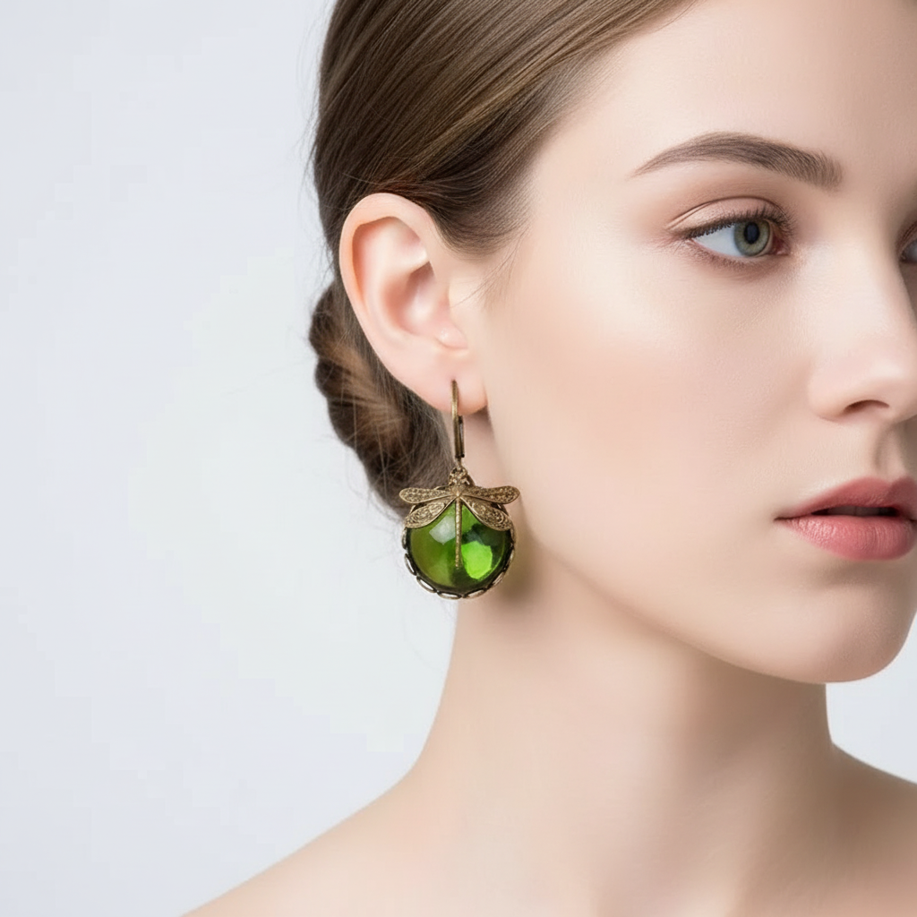 Vintage Tropfenohrringe - DragonflyEarrings 