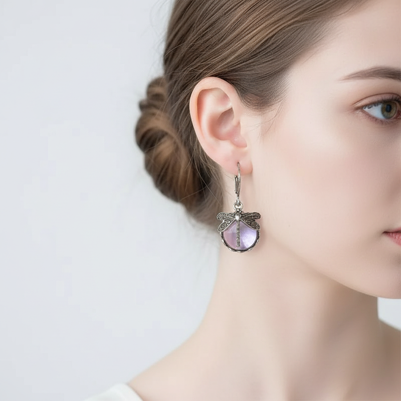 Vintage Tropfenohrringe - DragonflyEarrings 