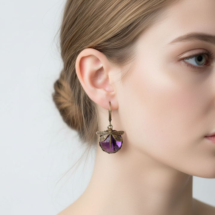 Vintage Tropfenohrringe - DragonflyEarrings 