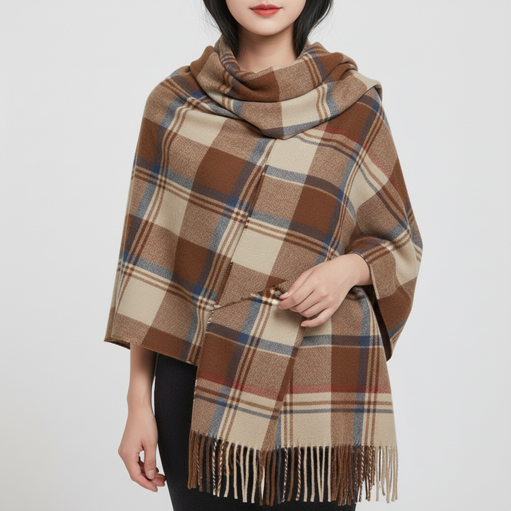 Weicher Kaschmirschal Mit Rautenmuster - AutumnCloak