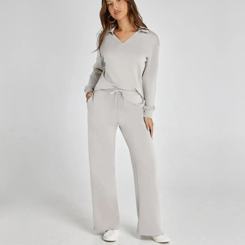 Weites Loungewear-Set Mit Weitem Bein - Joleen