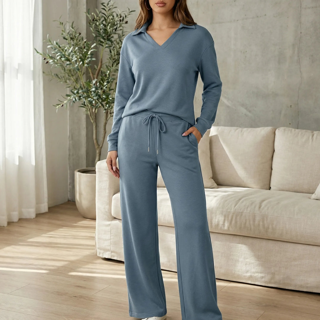 Weites Loungewear-Set Mit Weitem Bein - Joleen
