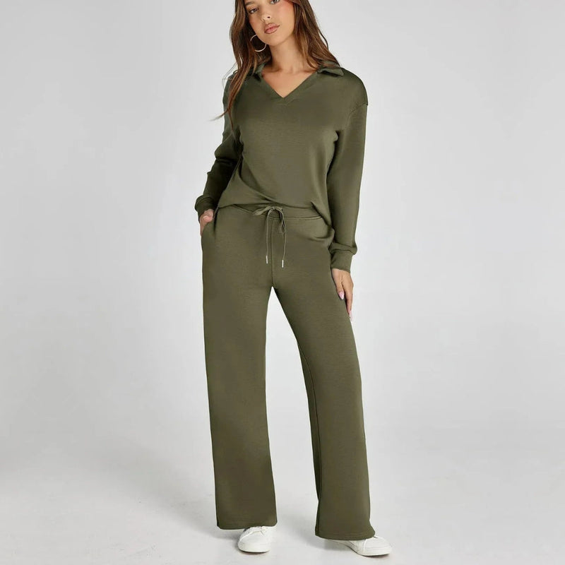 Weites Loungewear-Set Mit Weitem Bein - Joleen