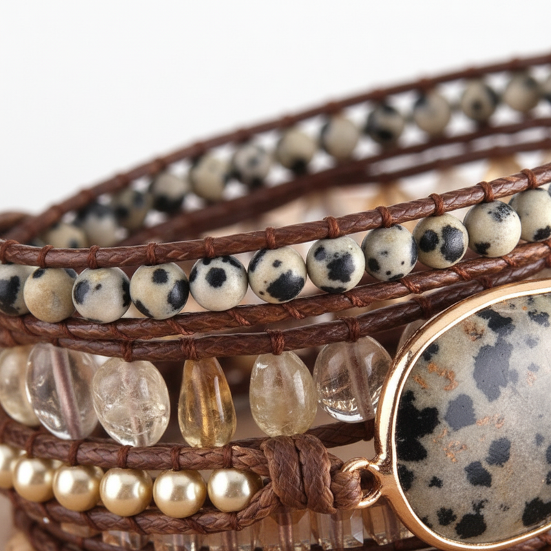 Wickelarmband Aus Steinen - BohoGlow 