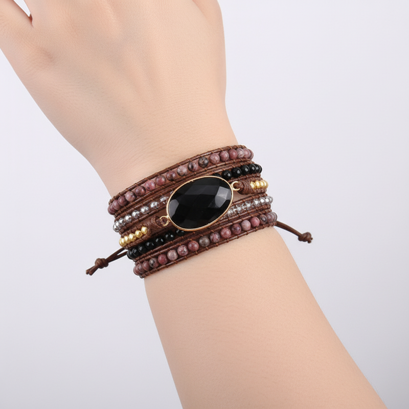 Wickelarmband Aus Steinen - BohoGlow 