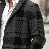 Wollmantel Mit Karomuster - Marc