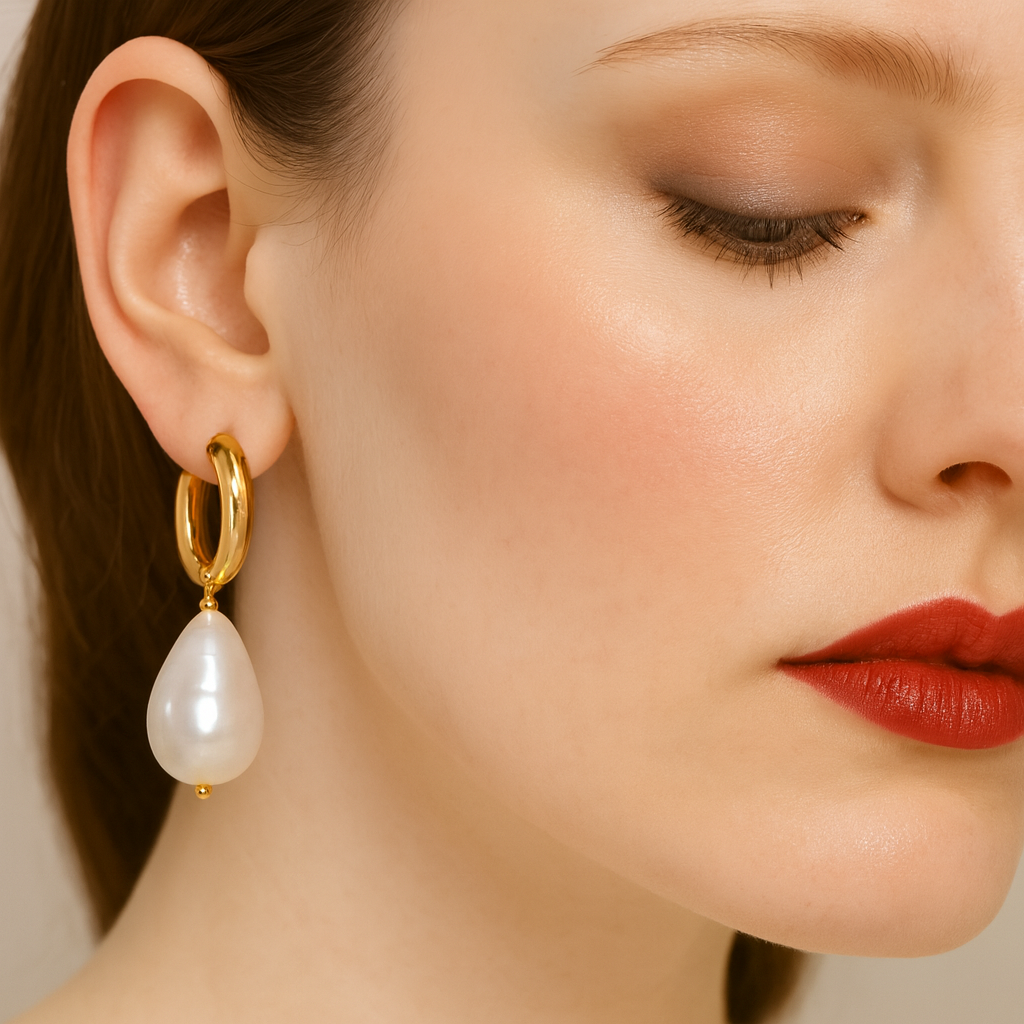 Zeitlose Vintage-Perlen-Ohrringe