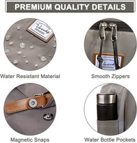 15,6” Wasserdichter Vintage Laptop-Rucksack mit Organizer-Fächern – UrbanEase