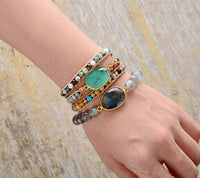 Jade-Wickelarmband | Australisch Beruhigend Stilvoll Lässig Langlebig-Luzern Mode
