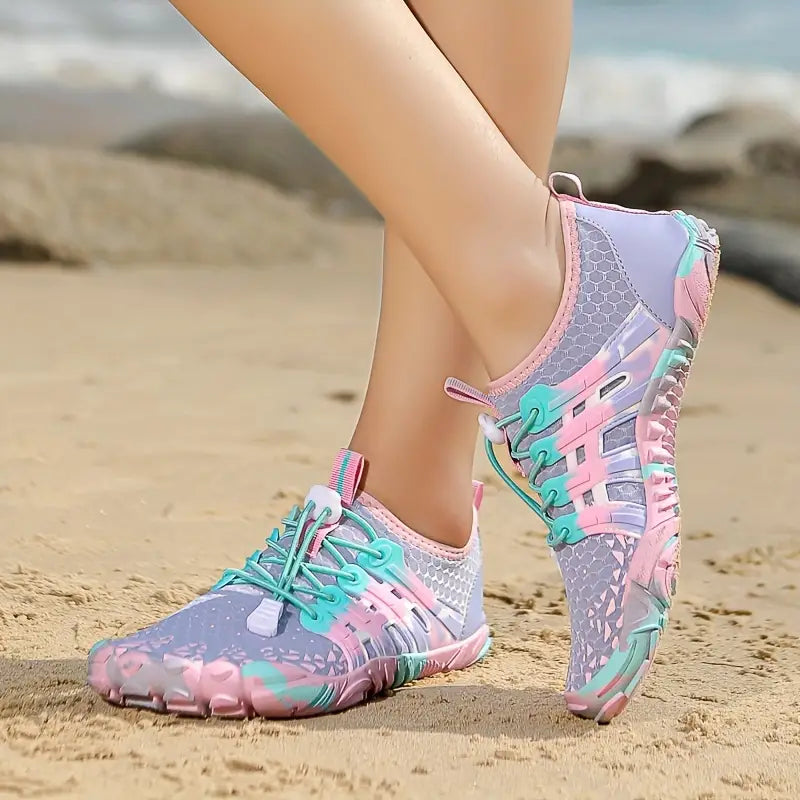 Damen Wasserschuhe für Strand und Sport - Atmungsaktiv-Lavendel-35-Luzern Mode