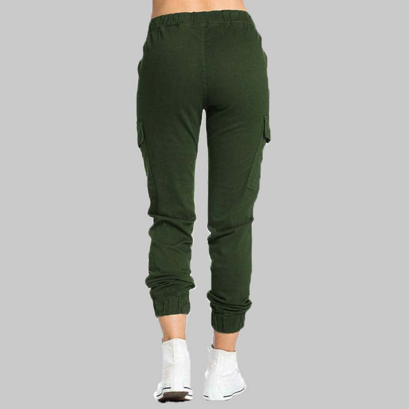 Damen Cargo Hose mit Taschen - Bequeme Freizeithose Trend-Luzern Mode