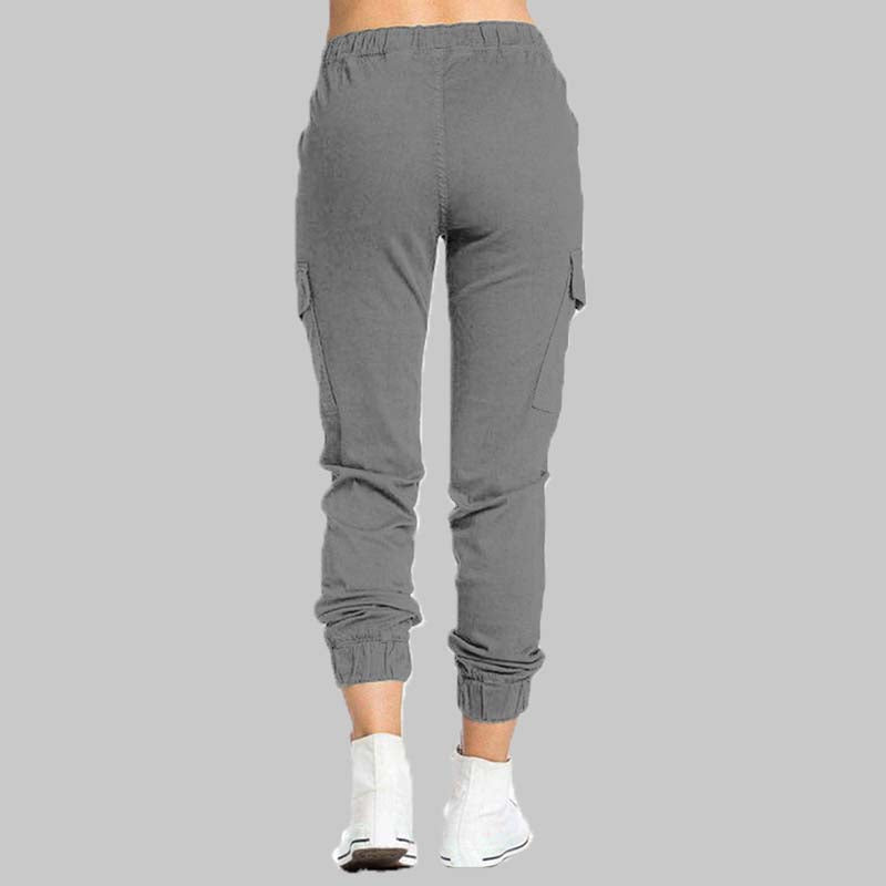 Damen Cargo Hose mit Taschen - Bequeme Freizeithose Trend-Luzern Mode
