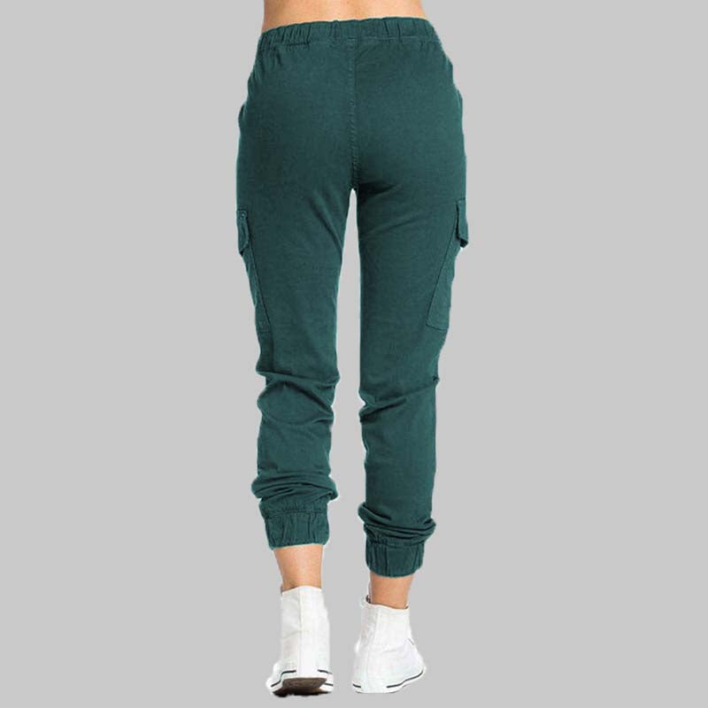 Damen Cargo Hose mit Taschen - Bequeme Freizeithose Trend-Luzern Mode