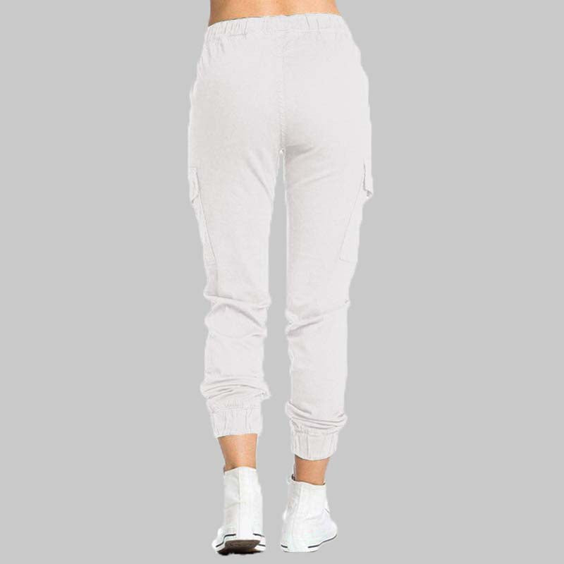 Damen Cargo Hose mit Taschen - Bequeme Freizeithose Trend-Luzern Mode