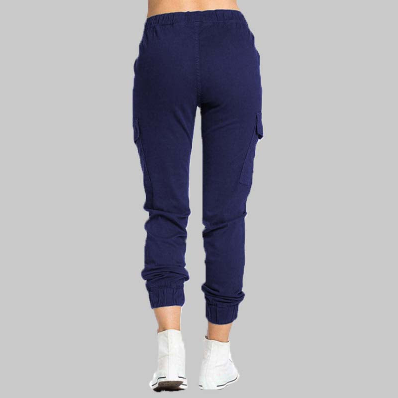 Damen Cargo Hose mit Taschen - Bequeme Freizeithose Trend-Luzern Mode